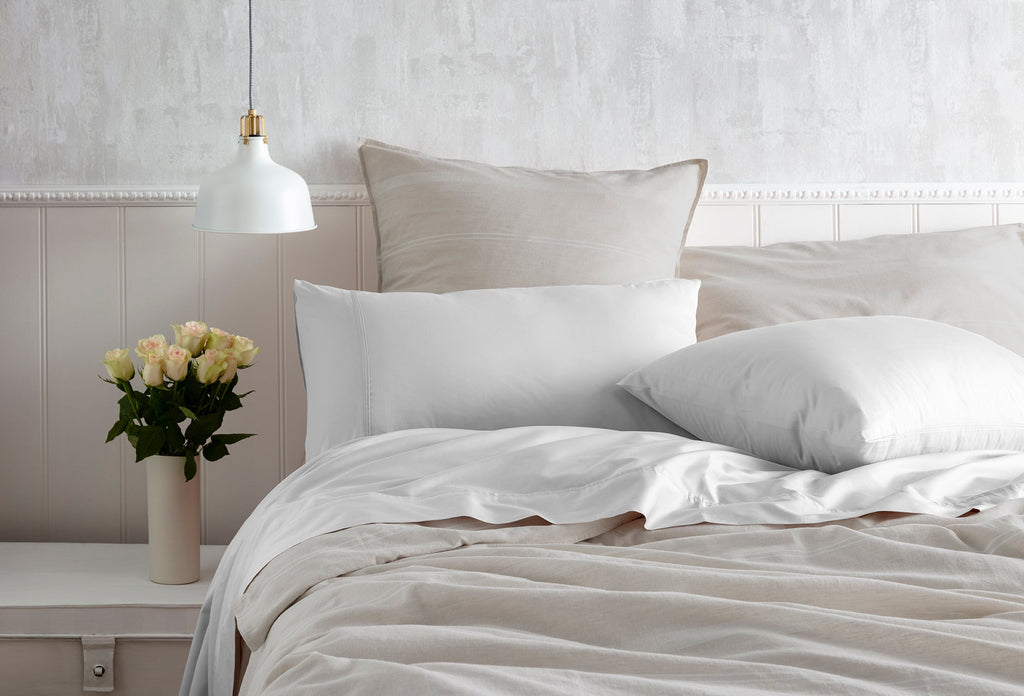 Pure 500 TC Egyptian Cotton White Sheet Set