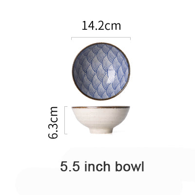 Ceramic Dinnerware With Wave Pattern
