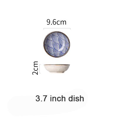 Ceramic Dinnerware With Wave Pattern