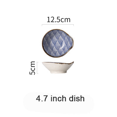 Ceramic Dinnerware With Wave Pattern