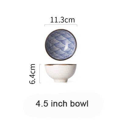 Ceramic Dinnerware With Wave Pattern