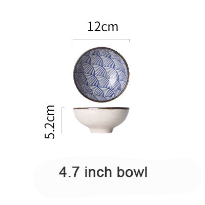 Ceramic Dinnerware With Wave Pattern