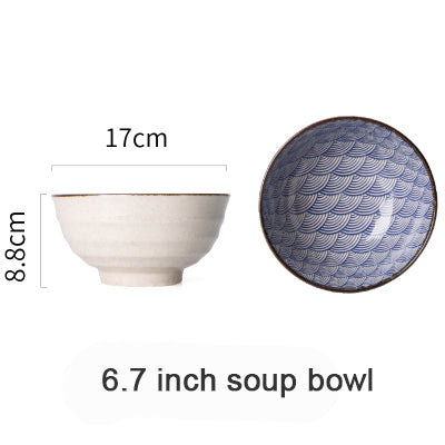 Ceramic Dinnerware With Wave Pattern