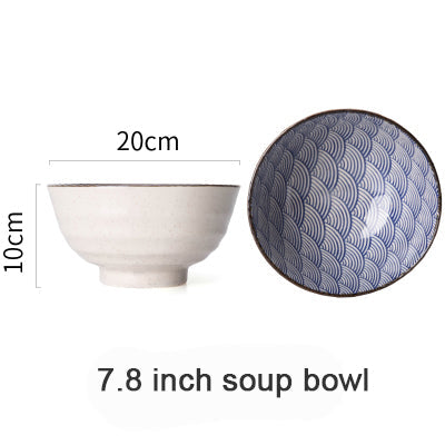 Ceramic Dinnerware With Wave Pattern