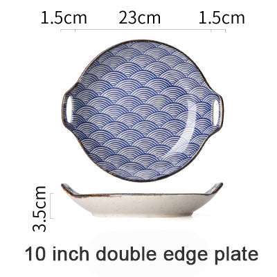 Ceramic Dinnerware With Wave Pattern