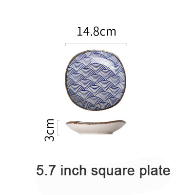 Ceramic Dinnerware With Wave Pattern