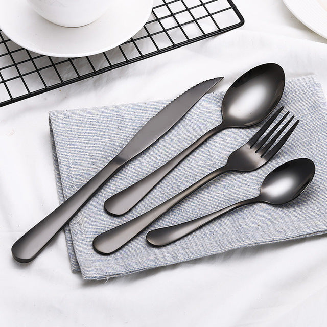 4pcs Stainless Steel Cutlery Silverware Set